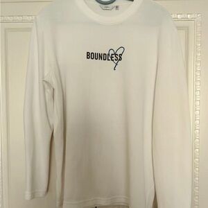 White Long Sleeve Shirt with Boundless Logo